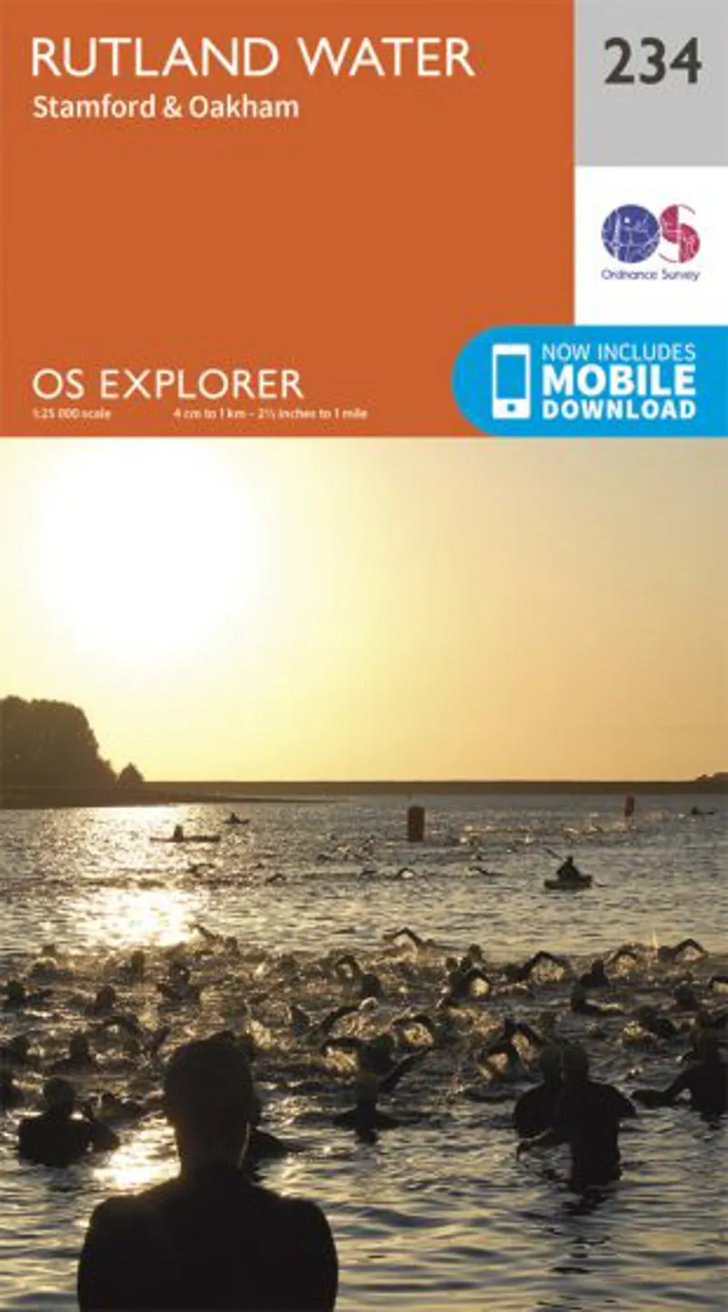 OS Explorer Map 234 - Rutland Water Stamford and Oakham